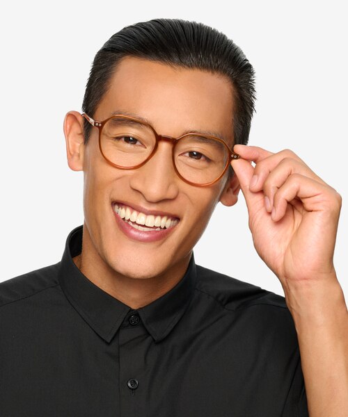 Ebullience Brown AcetateEyeglass Frames for Men from EyeBuyDirect