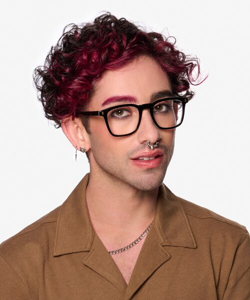 Murmur Black AcetateEyeglass Frames for Men from EyeBuyDirect