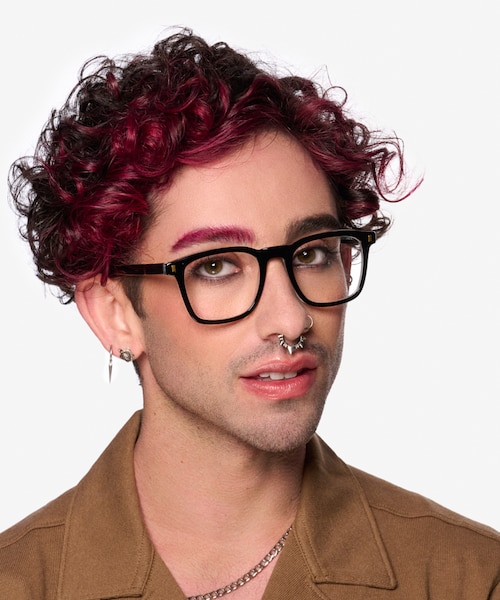 Murmur Black Alternative MaterialsEyeglass Frames for Men from EyeBuyDirect