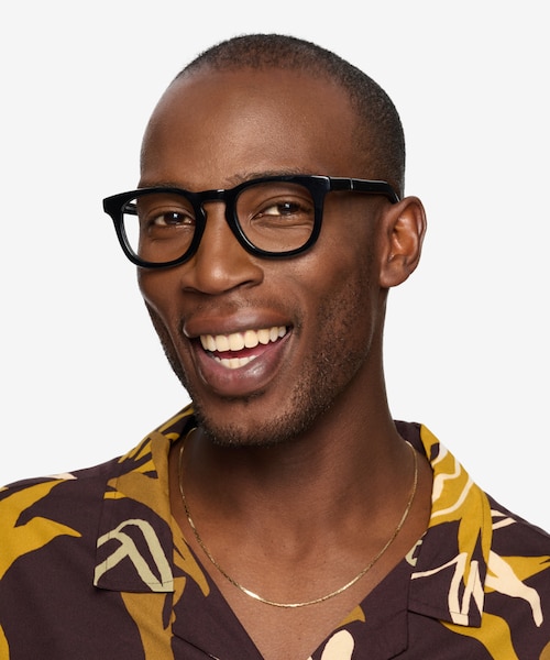 Austral Black AcetateEyeglass Frames for Men from EyeBuyDirect