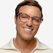 Legato Clear Pink Floral AcetateEyeglass Frames for Men from EyeBuyDirect