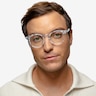 Luminary Clear Silver AcetateEyeglass Frames for Men from EyeBuyDirect