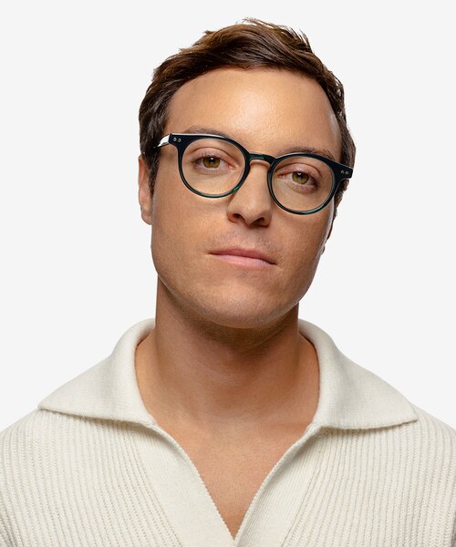 Luminary Teal AcetateEyeglass Frames for Men from EyeBuyDirect