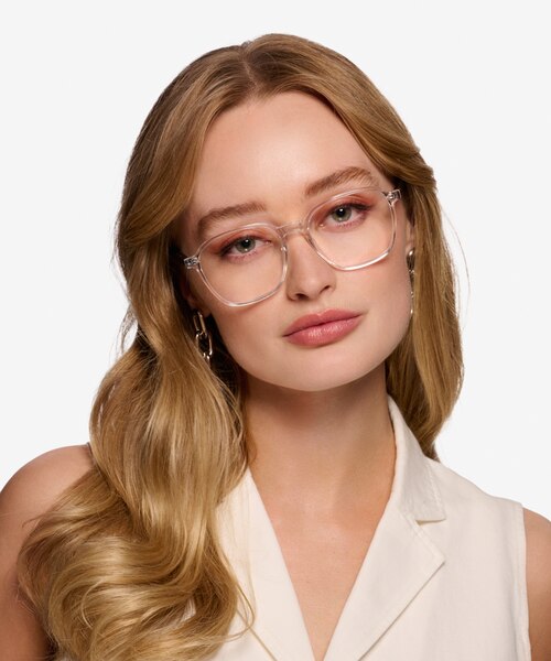 Stage Clear Teal AcetateEyeglass Frames for Women from EyeBuyDirect