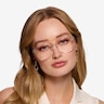 Stage Clear Teal AcetateEyeglass Frames for Women from EyeBuyDirect