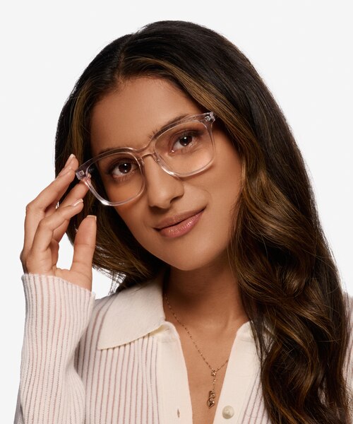 Zesty Clear Silver AcetateEyeglass Frames for Women from EyeBuyDirect
