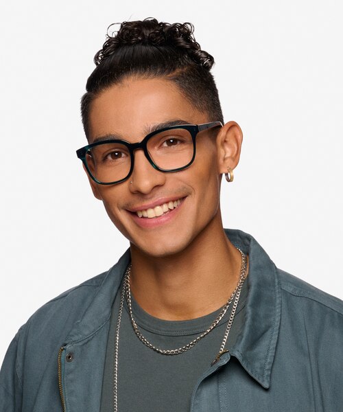 Zesty Dark Green AcetateEyeglass Frames for Men from EyeBuyDirect