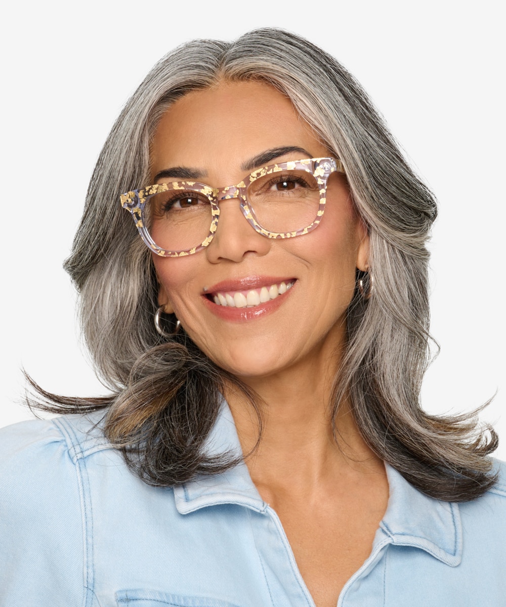 Clear gold on sale frame glasses