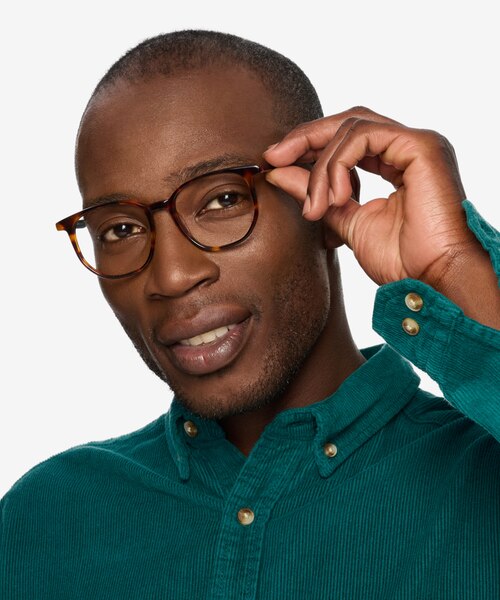 Observation Tortoise Dark Green AcetateEyeglass Frames for Men from EyeBuyDirect