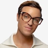 Aesthete Tortoise Clear Gold AcetateEyeglass Frames for Men from EyeBuyDirect