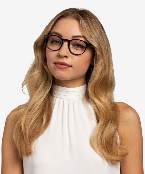 Trinity Blue Tortoise PlasticEyeglass Frames for Women from EyeBuyDirect