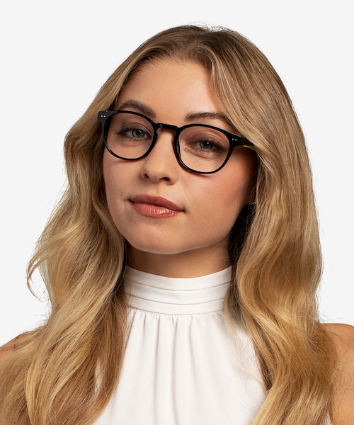 Trinity Blue Tortoise PlasticEyeglass Frames for Women from EyeBuyDirect