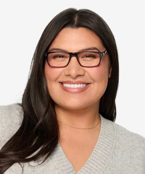 Maestro Black Red AcetateEyeglass Frames for Women from EyeBuyDirect