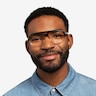 Volt Brown Striped AcetateEyeglass Frames for Men from EyeBuyDirect