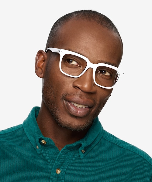 Ursus White Black AcetateEyeglass Frames for Men from EyeBuyDirect