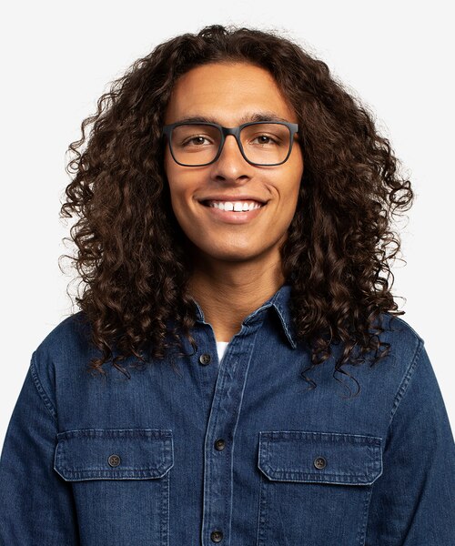 Alder Matte Black PlasticEyeglass Frames for Men from EyeBuyDirect