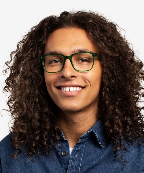 Alder Clear Green PlasticEyeglass Frames for Men from EyeBuyDirect