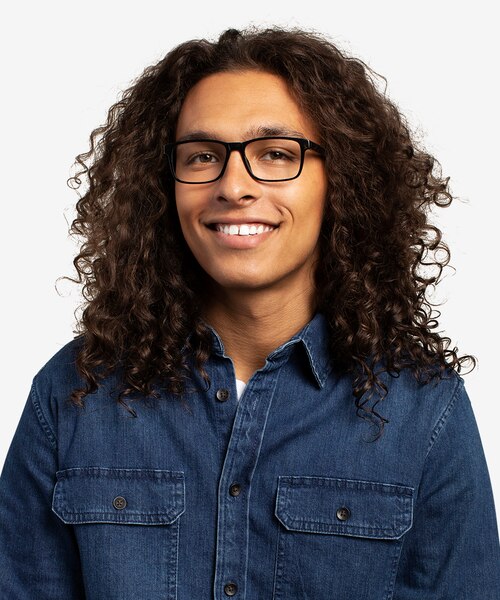 Beech Black PlasticEyeglass Frames for Men from EyeBuyDirect