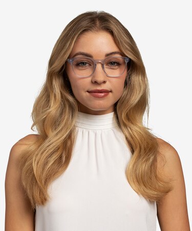 Clear Oakwood -  Plastic Eyeglasses