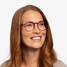 Hawthorne Clear Red Eco-friendlyEyeglass Frames for Women from EyeBuyDirect