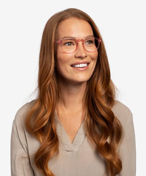 Hawthorne Clear Nude PlasticEyeglass Frames for Women from EyeBuyDirect