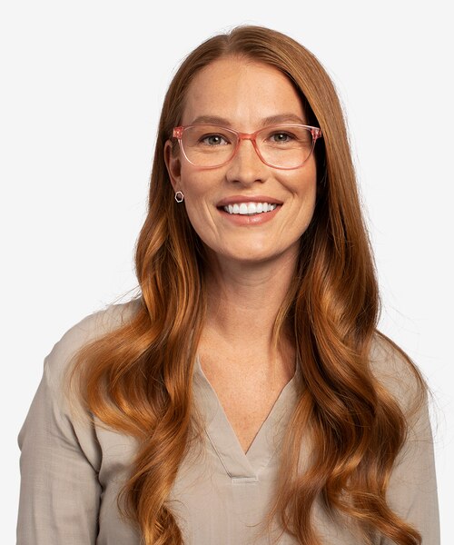 Juniper Clear Nude PlasticEyeglass Frames for Women from EyeBuyDirect