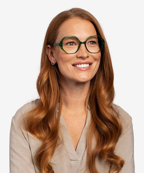 Cypress Clear Green PlasticEyeglass Frames for Women from EyeBuyDirect