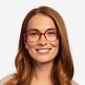 Cypress Matte Red Eco-friendlyEyeglass Frames for Women from EyeBuyDirect