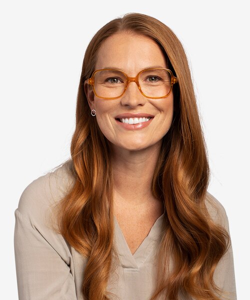 Poplar Clear Yellow Eco-friendlyEyeglass Frames for Women from EyeBuyDirect
