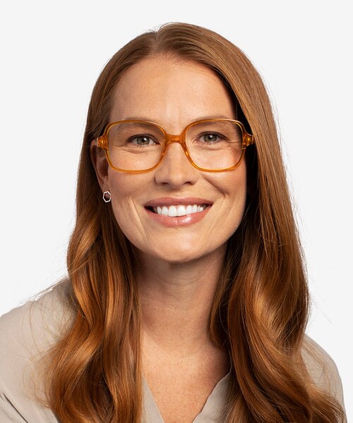 Poplar Clear Yellow PlasticEyeglass Frames for Women from EyeBuyDirect