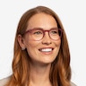Osier Matte Red PlasticEyeglass Frames for Women from EyeBuyDirect