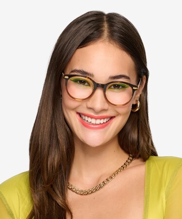Tortoise Gold Dotti -  Acetate Eyeglasses