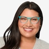 Skyglow Aqua PlasticEyeglass Frames for Women from EyeBuyDirect