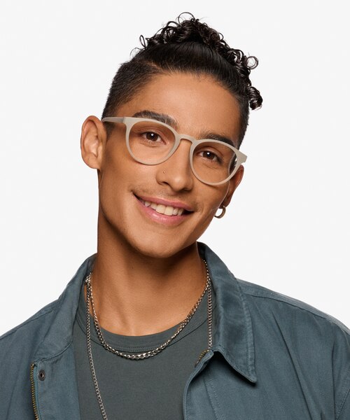 Moonlight Matte Clear PlasticEyeglass Frames for Men from EyeBuyDirect