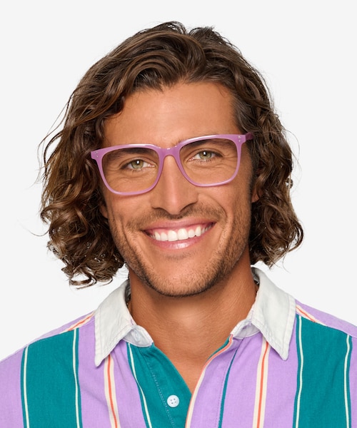 Lunar Gaze Purple PlasticEyeglass Frames for Men from EyeBuyDirect