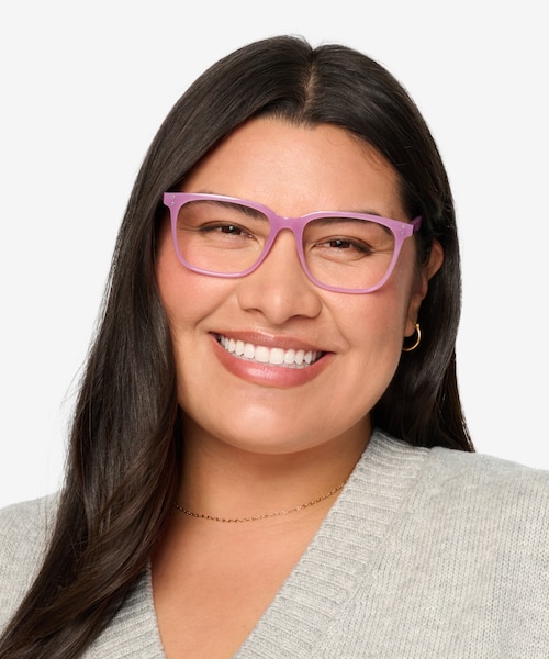 Lunar Gaze Purple PlasticEyeglass Frames for Women from EyeBuyDirect