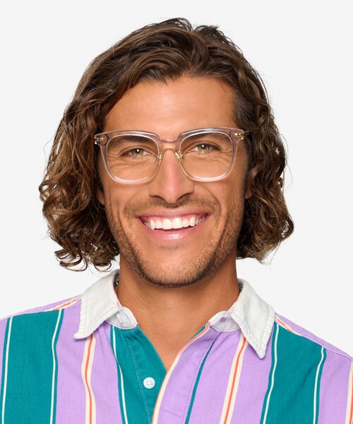 Hadley Clear Gold AcetateEyeglass Frames for Men from EyeBuyDirect