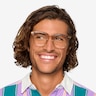 Hadley Champagne Gold AcétateMontures de lunettes de vue pour Hommes d'EyeBuyDirect