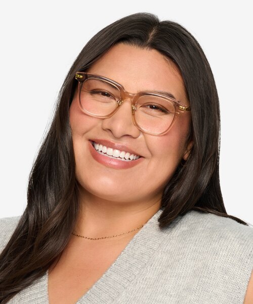 Hadley Champagne Gold AcétateMontures de lunettes de vue pour Femmes d'EyeBuyDirect