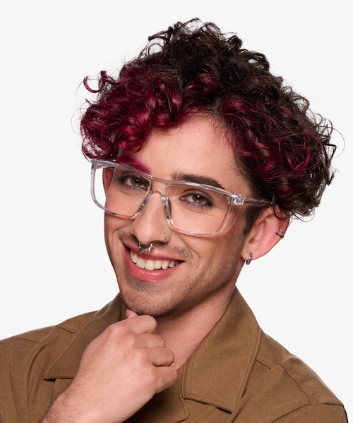 Cast Clear Gray PlasticEyeglass Frames for Men from EyeBuyDirect