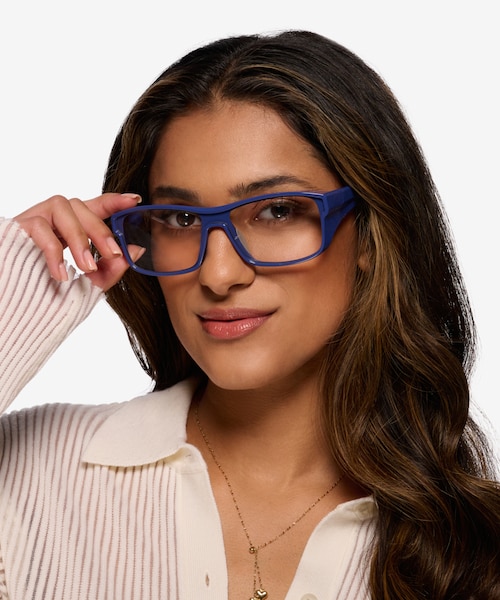 Molten Navy Gray PlasticEyeglass Frames for Women from EyeBuyDirect