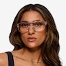 Molten Clear Gray PlasticEyeglass Frames for Women from EyeBuyDirect