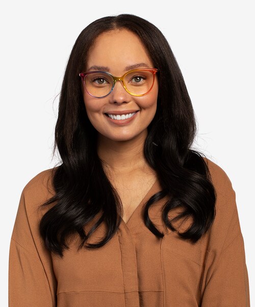 Positivity Rainbow PlasticEyeglass Frames for Women from EyeBuyDirect