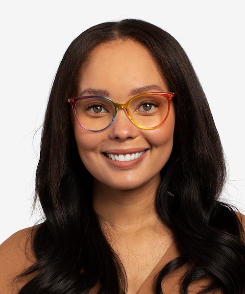 Positivity Rainbow PlasticEyeglass Frames for Women from EyeBuyDirect