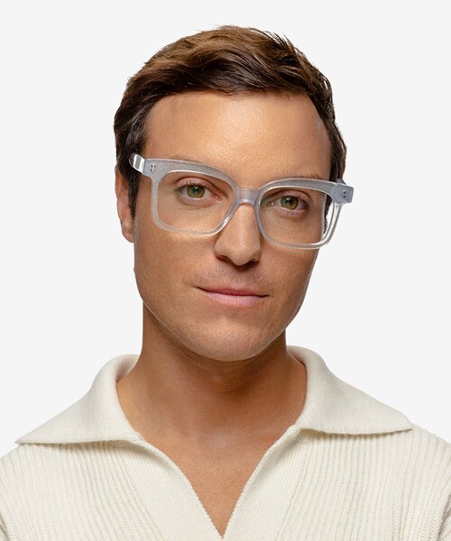Boheme Shiny Gray AcetateEyeglass Frames for Men from EyeBuyDirect