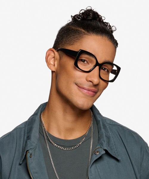 Prawl Black AcetateEyeglass Frames for Men from EyeBuyDirect