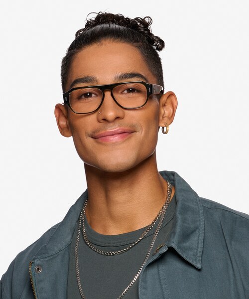 Tempo Green Striped AcetateEyeglass Frames for Men from EyeBuyDirect