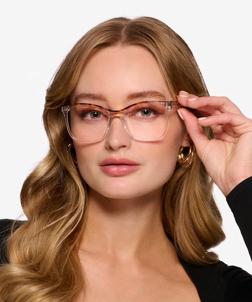 Rima Tortoise Clear AcetateEyeglass Frames for Women from EyeBuyDirect