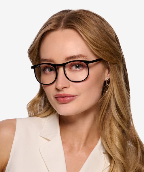 Regent Black AcetateEyeglass Frames for Women from EyeBuyDirect