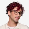 Script Black AcetateEyeglass Frames for Men from EyeBuyDirect